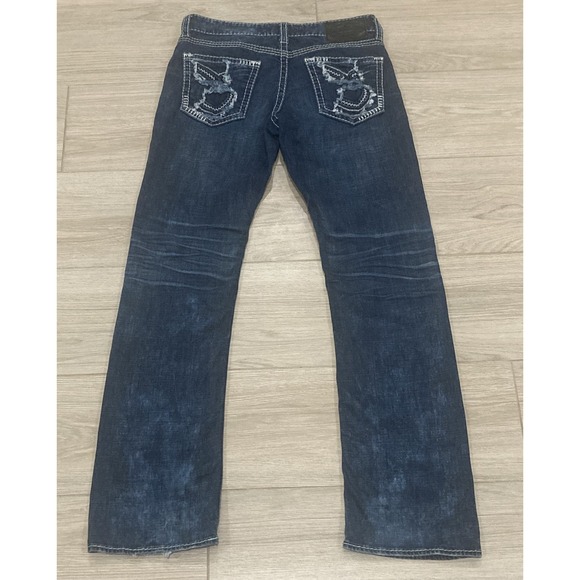 Big Star Jeans Mens 33XL Pioneer Boot Cut Whisker Embroidered (34x35) Buckle - Picture 11 of 16